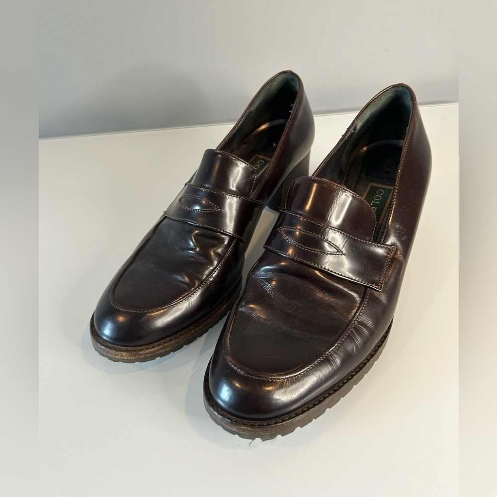 Cole Haan Brown Leather Loafers Heels
